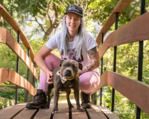 staffie-and-owner-on-bridge